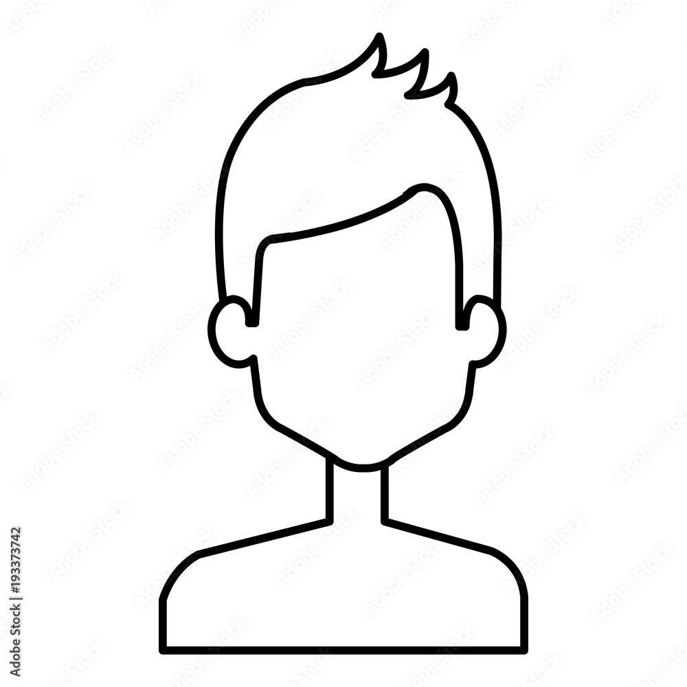 young man shirtless avatar character vector illustration design young man shirtless avatar character vector illustration design