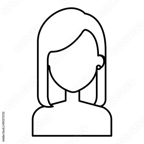 young woman shirtless character vector illustration design