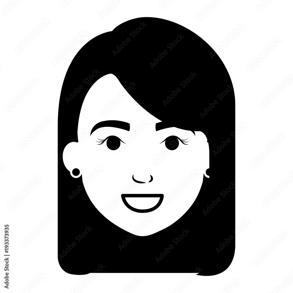 young head woman character vector illustration design young head woman character vector illustration design