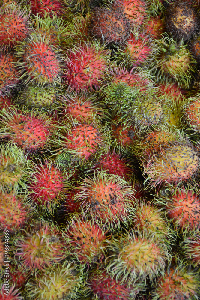 background of rambutan.Thailand