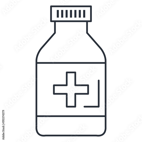 bottle drugs isolated icon vector illustration design