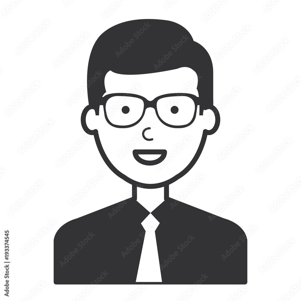 elegant businessman avatar character vector illustration design