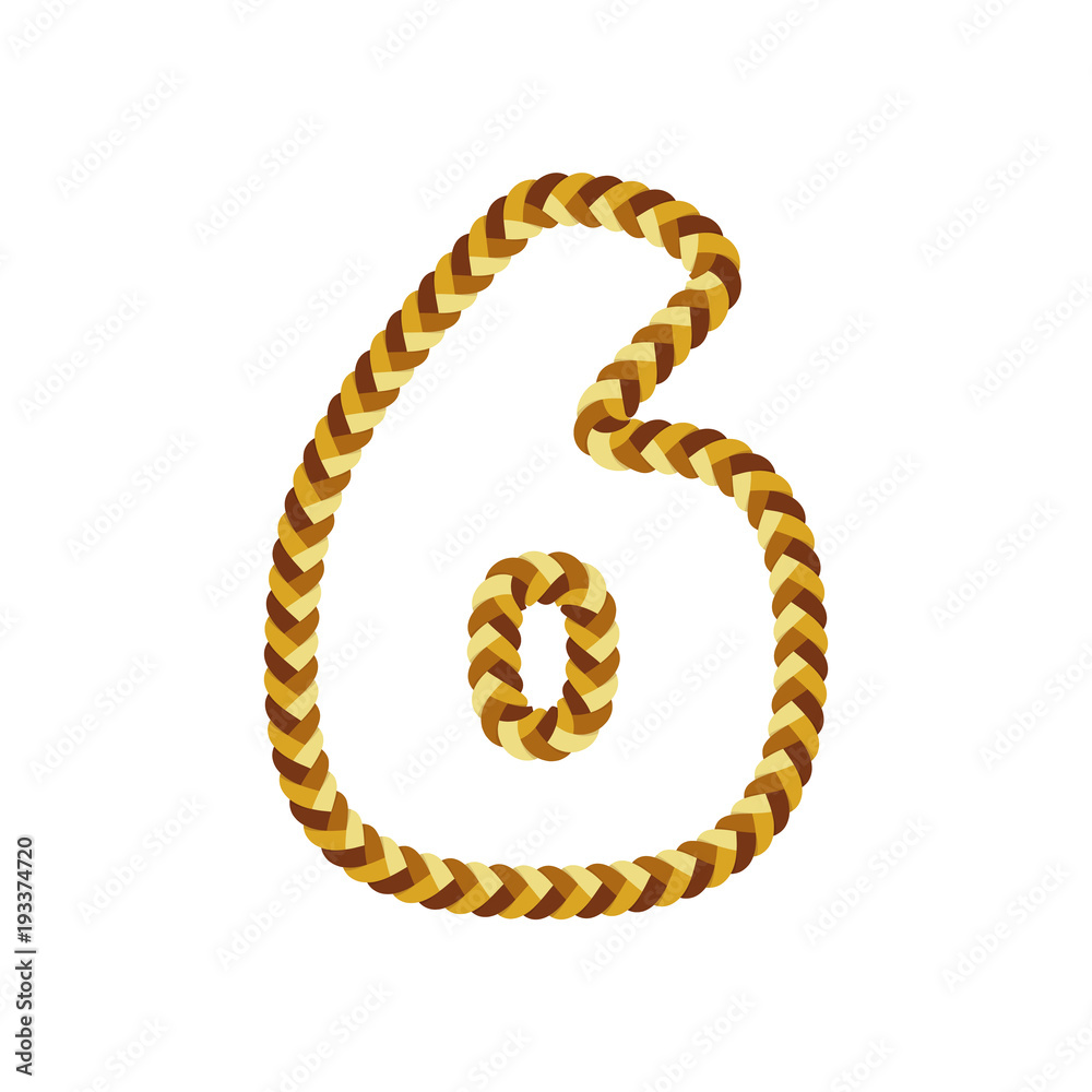 Obraz premium 6 Braid Letter Logo Icon Design