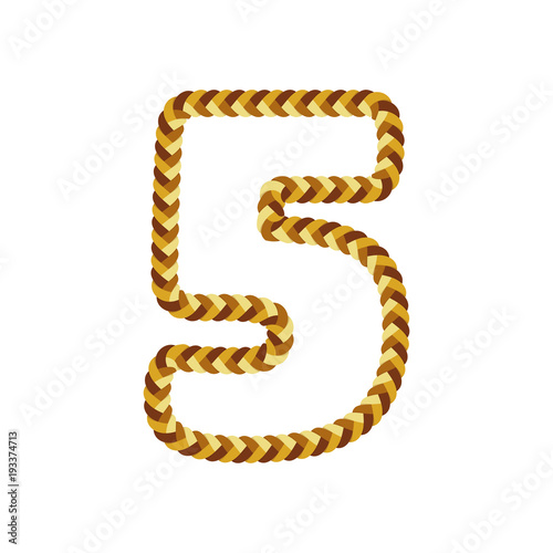 5 Braid Letter Logo Icon Design