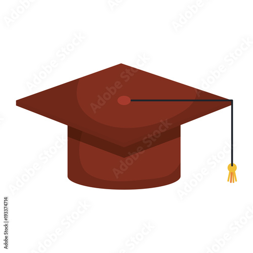graduation hat isolated icon vector illustration design