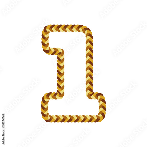 1 Braid Letter Logo Icon Design