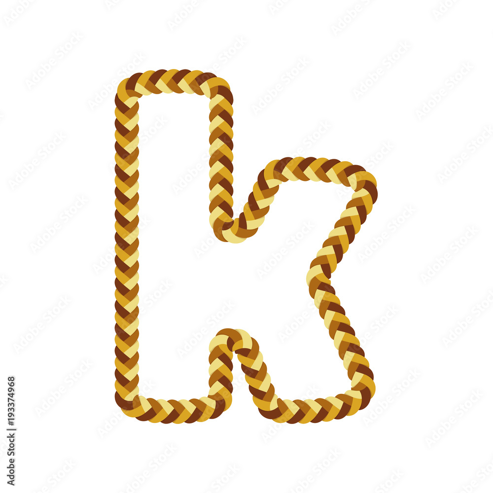 K Braid Letter Logo Icon Design K Braid Letter Logo Icon Design