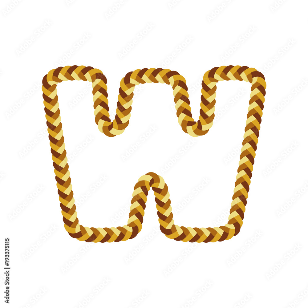 W Braid Letter Logo Icon Design W Braid Letter Logo Icon Design