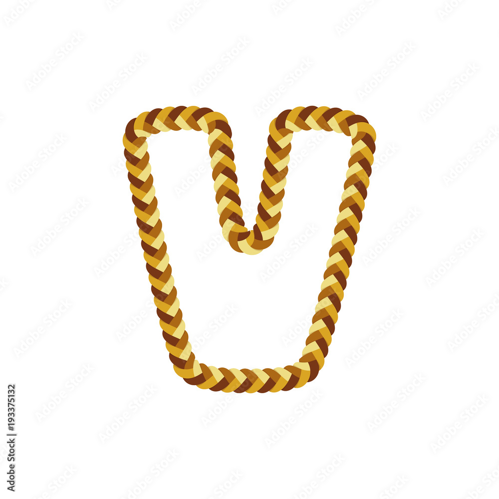 V Braid Letter Logo Icon Design V Braid Letter Logo Icon Design