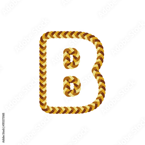 B Braid Letter Logo Icon Design
