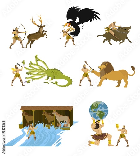 hercules performing labors