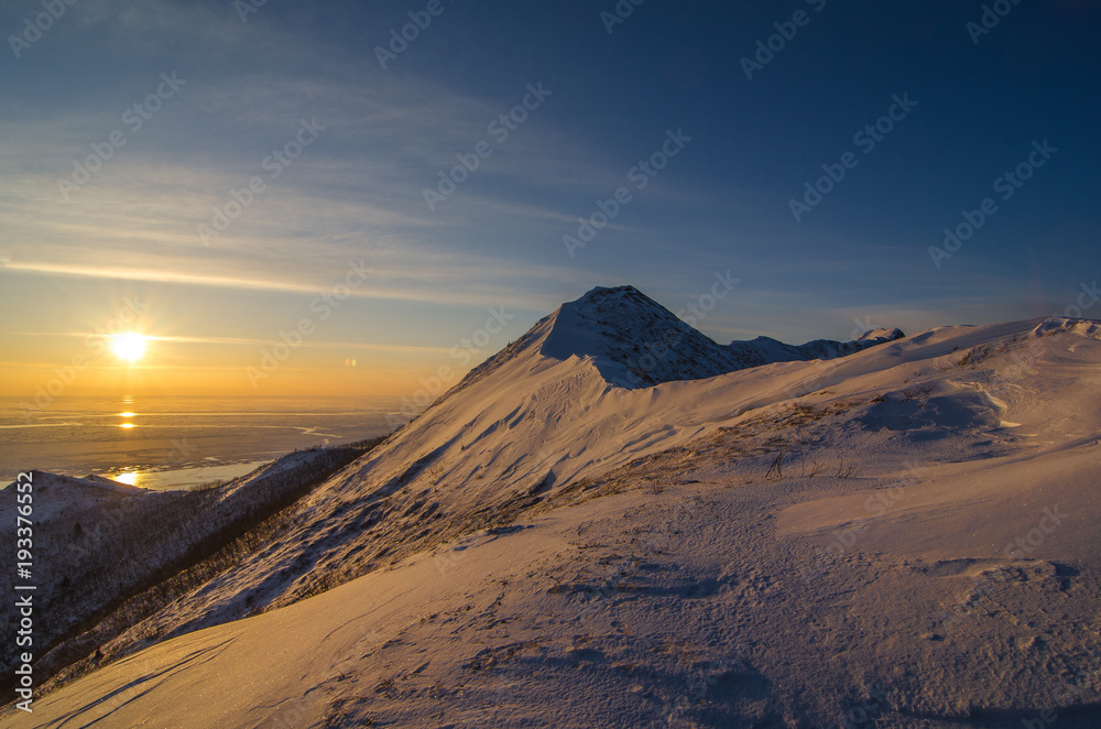 Sakhalin winter, sunrise