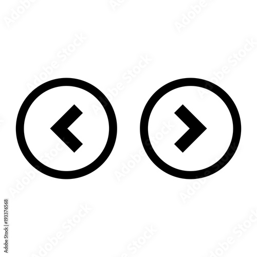 left and right button isolated vector