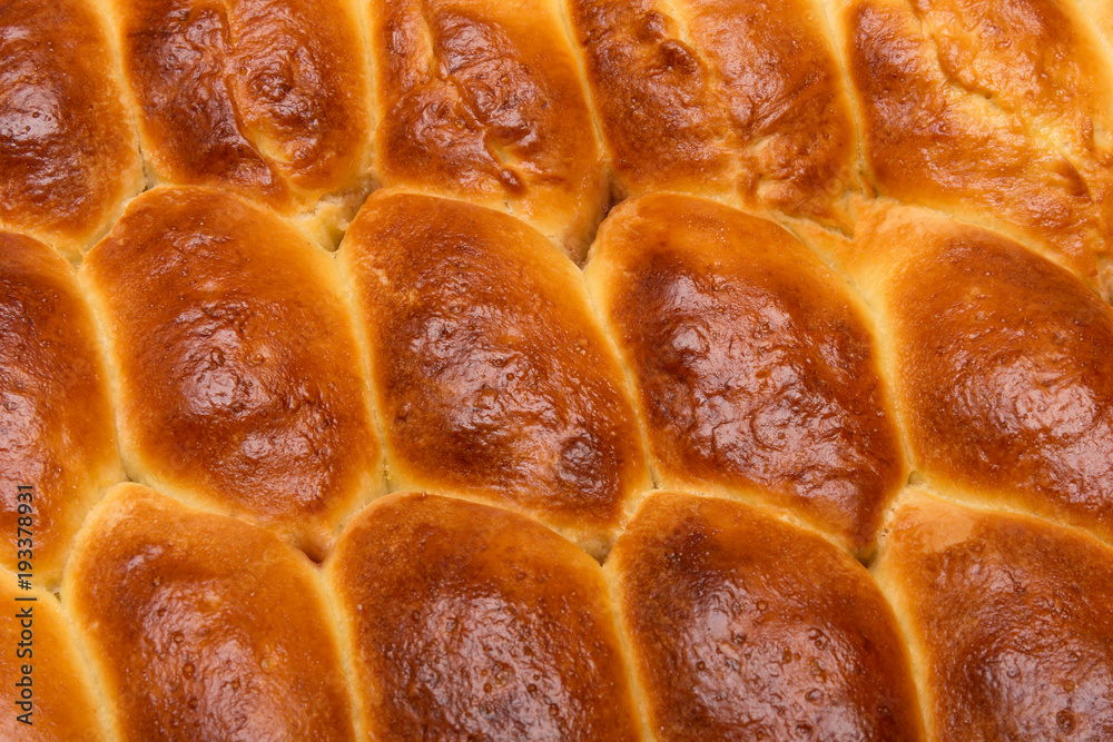 Homemade patties close-up. Russian patties. Traditional dough stuffed baked dough Homemade patties close-up. Russian patties. Traditional dough stuffed baked dough