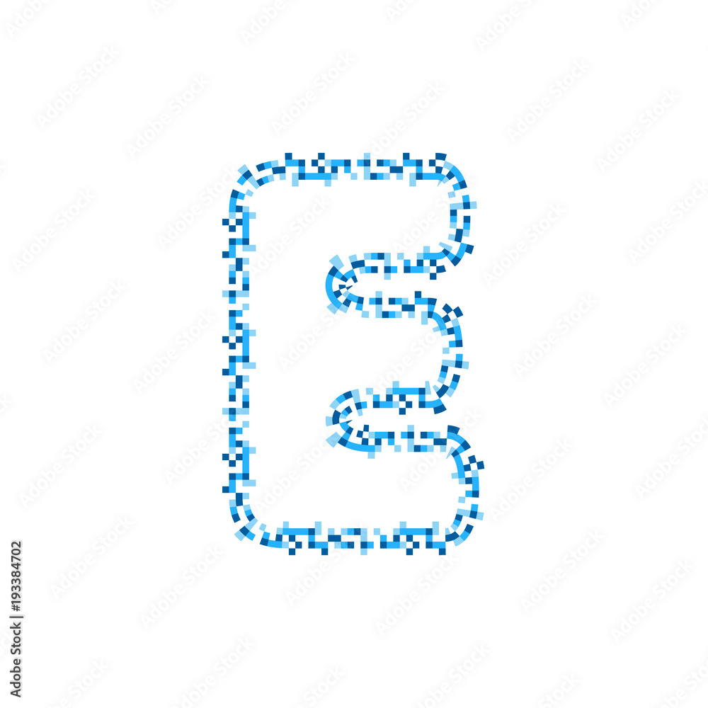 E Pixel Letter Logo Icon Design E Pixel Letter Logo Icon Design