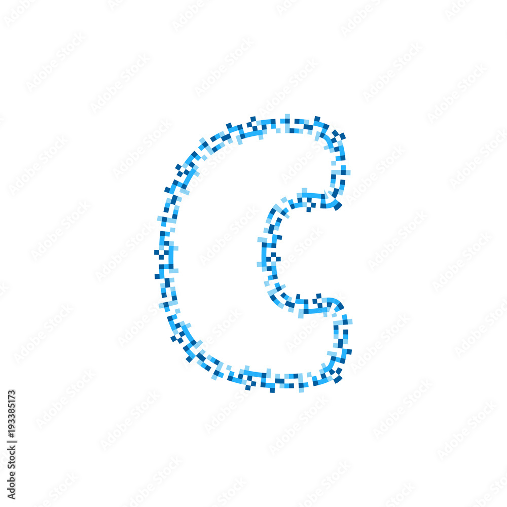 C Pixel Letter Logo Icon Design C Pixel Letter Logo Icon Design