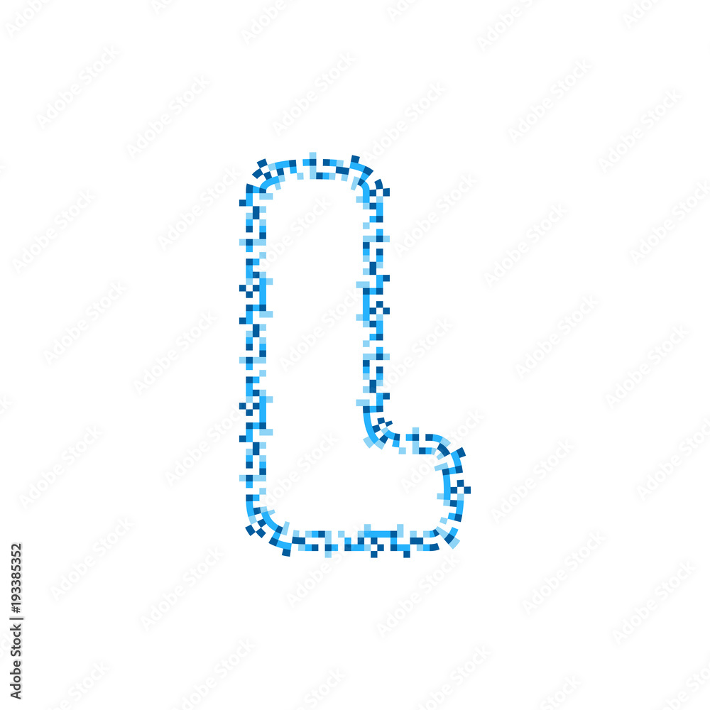L Pixel Letter Logo Icon Design L Pixel Letter Logo Icon Design