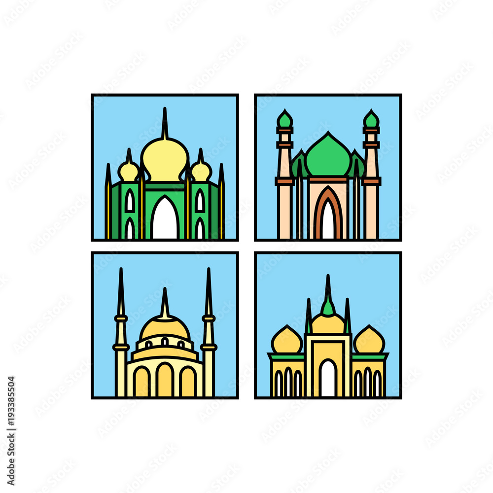 Obraz premium mosque icon illustration