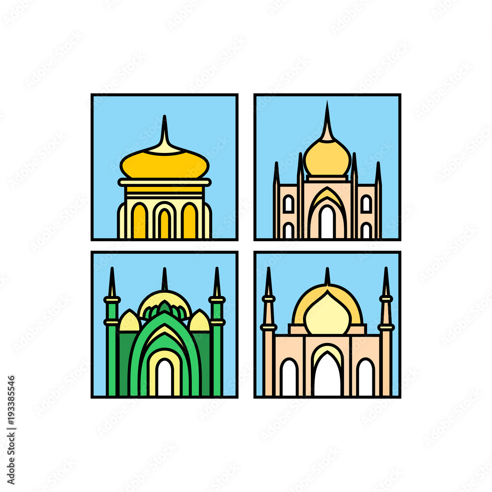 Obraz premium mosque icon illustration