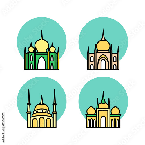 mosque icon illustration
