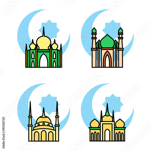 mosque icon illustration