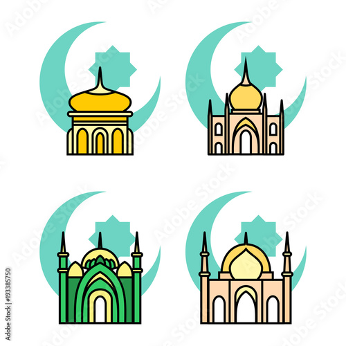 mosque icon illustration