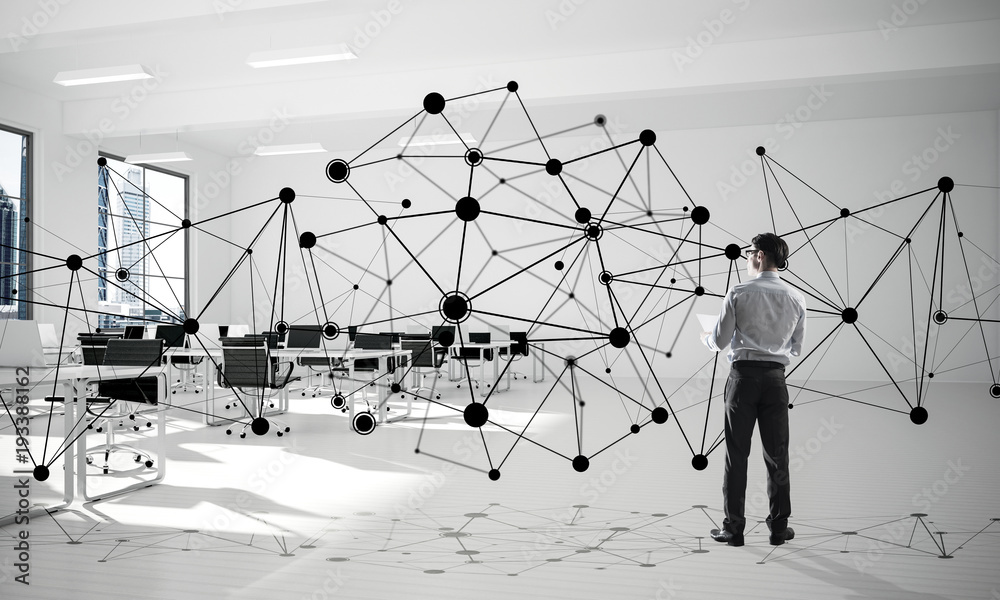 Networking and social communication concept as effective point f Networking and social communication concept as effective point f