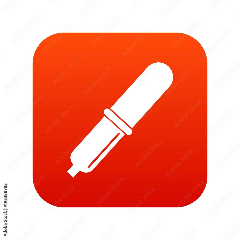 Pipette icon digital red
