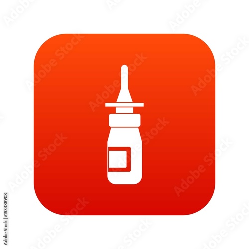 Nasal drops icon digital red