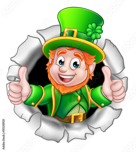 St Patricks Day Leprechaun Breaking Background