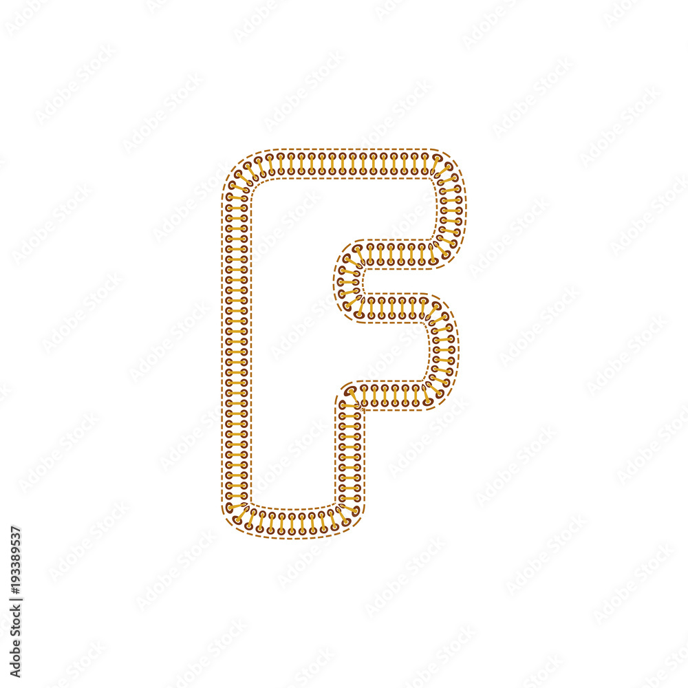 F Sewing Letter Logo Icon Design F Sewing Letter Logo Icon Design
