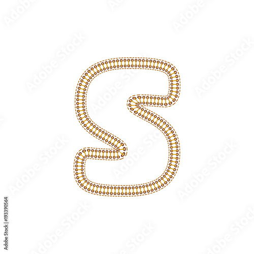 S Sewing Letter Logo Icon Design