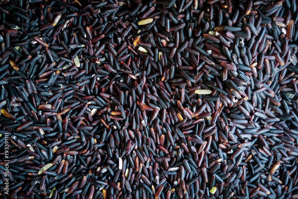 Rice berry , Thai organic black rice background