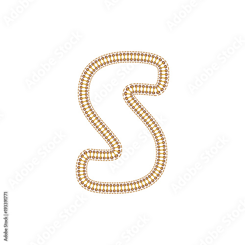 S Sewing Letter Logo Icon Design