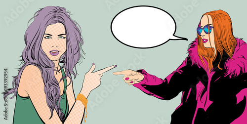 Women's dialog. Girl's negotiation. Argueinh girls