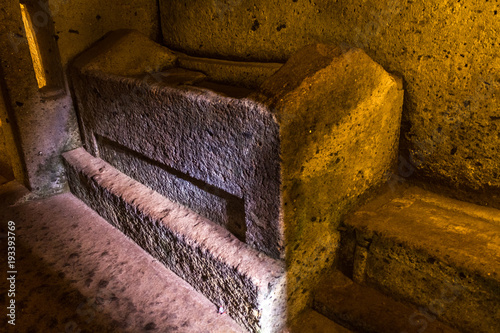 Bed for the dead - Etruscan necropolis