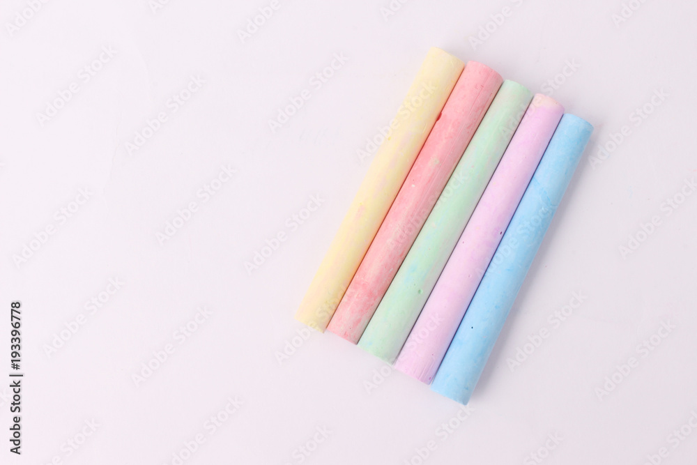 Obraz premium Chalk isolated on white background