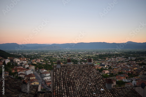 Sunset Celano Italy Abruzzo