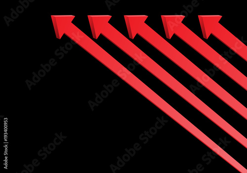 Abstract red arrows symbol direction on black blank design modern futuristic vector illustration.