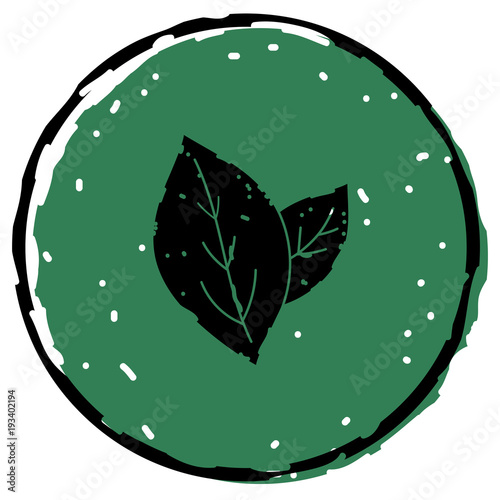 leaf black icon