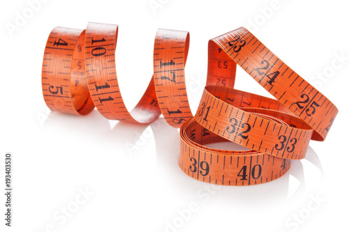 Measuring tape of the tailor isolated