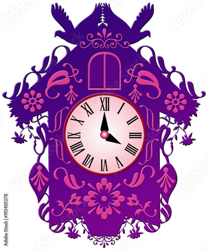 Illustration of a cuckoo clock photo