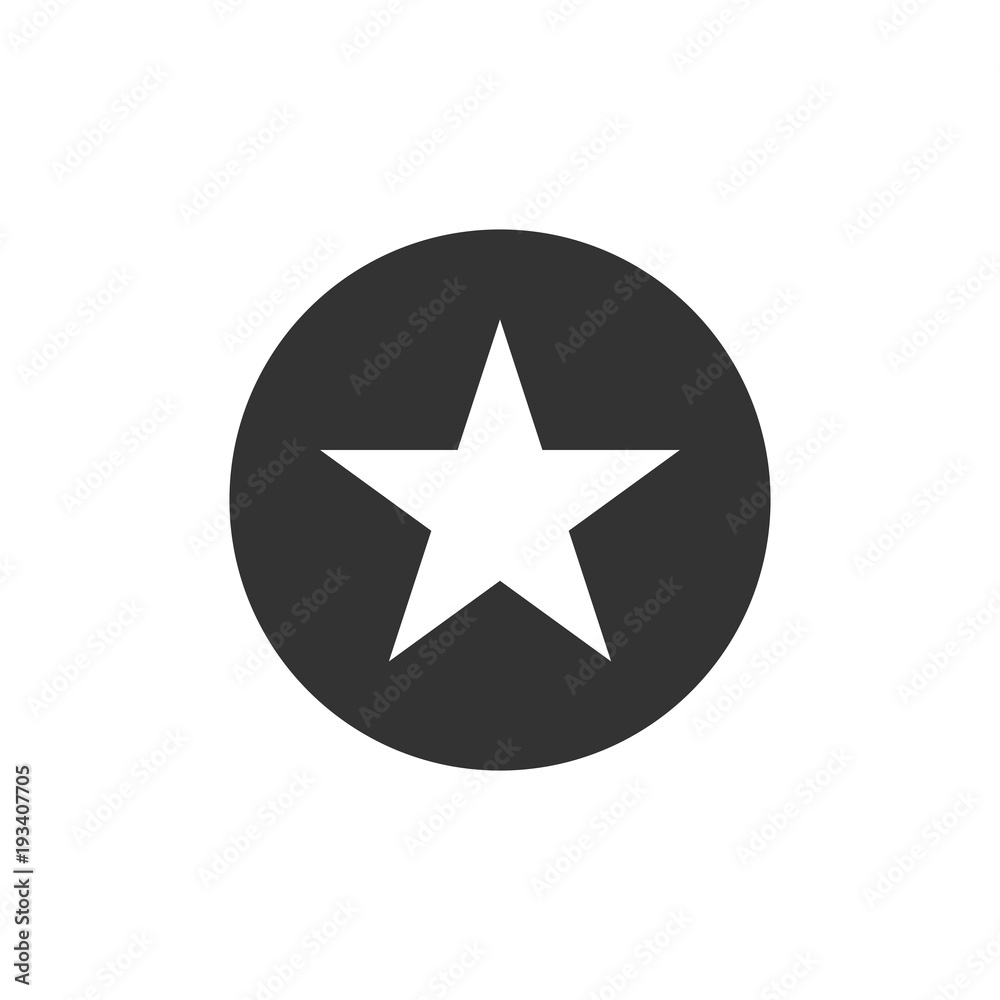 Star icon. Flat vector illustration in black on white background. Star icon. Flat vector illustration in black on white background.