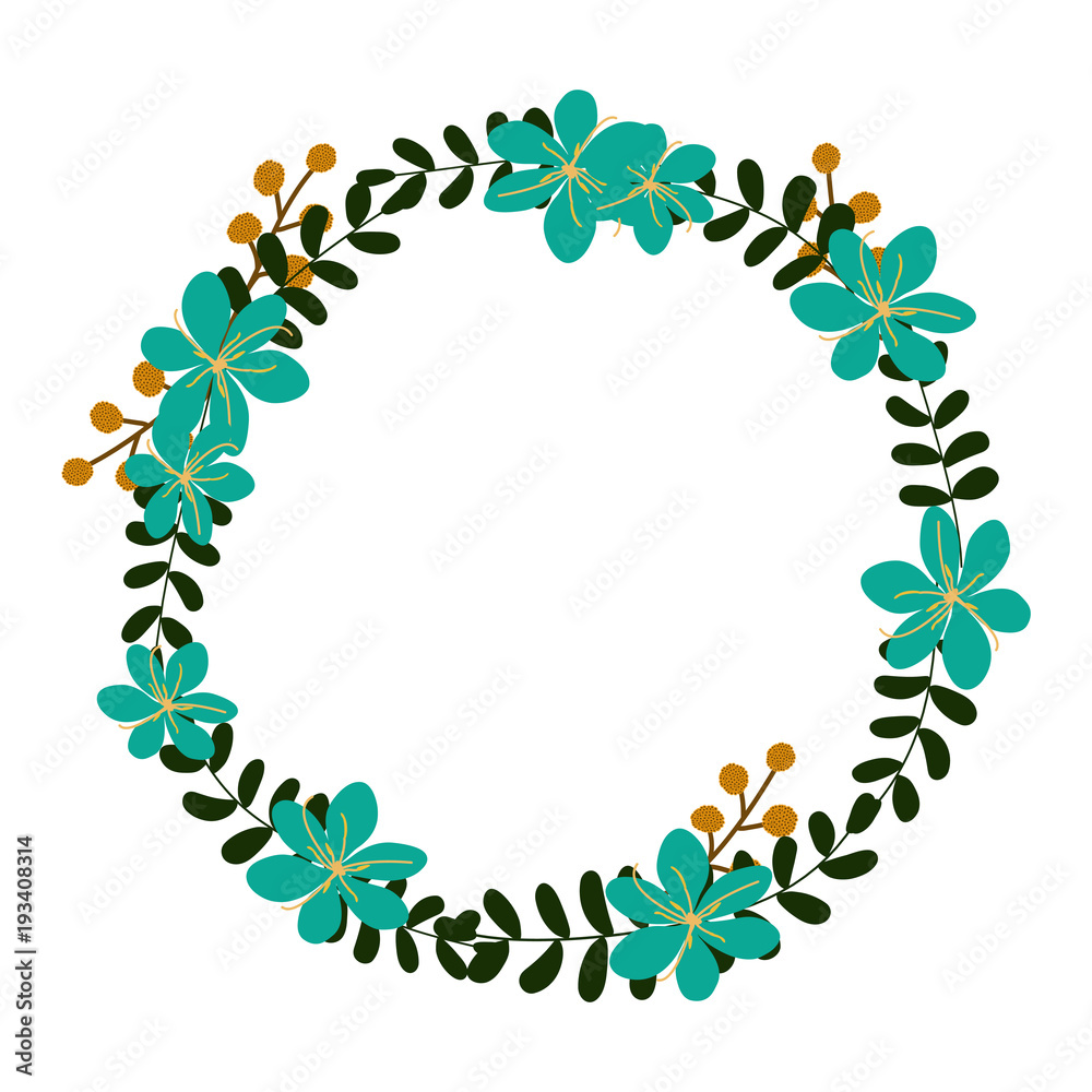 Vector flower wreath. Floral frame for greeting, invitation, wedding cards design. Vector flower wreath. Floral frame for greeting, invitation, wedding cards design.