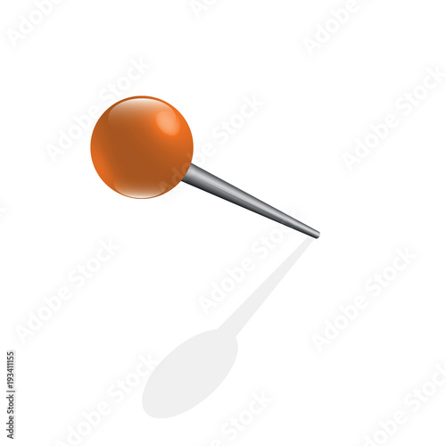 orange sphere pin