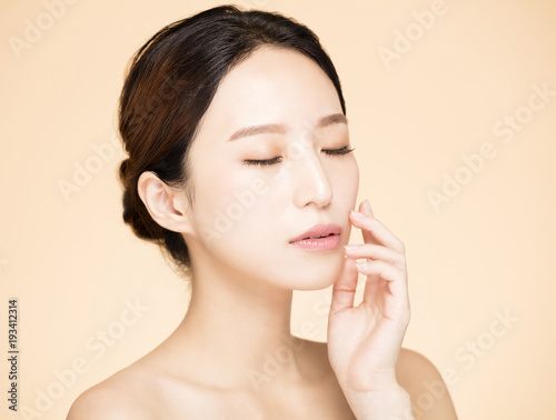 young woman with clean fresh skin