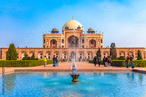 The first garden-tomb on the Indian subcontinent, this is the final resting place of the Mughal Emperor Humayun. The Tomb is an excellent example of Persian architecture. Located in the Delhi, India. photo