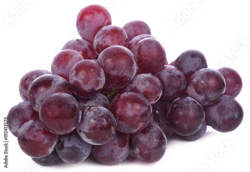 Red grape isolated on white background