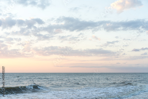 sea in the morning  horizontal line of the sea at sunrise