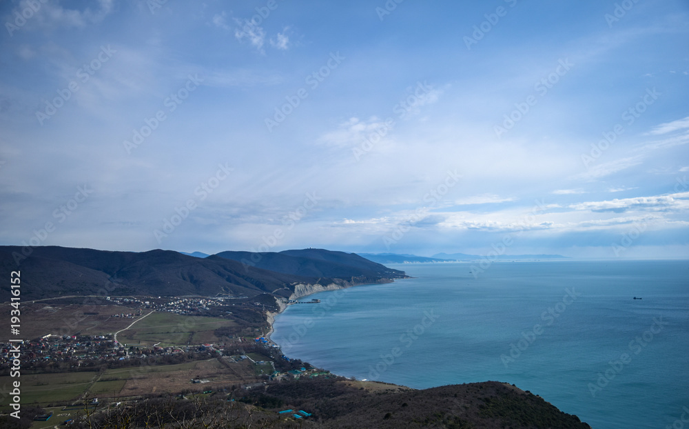 Top view of the sea. District Of Abrau Dyurso